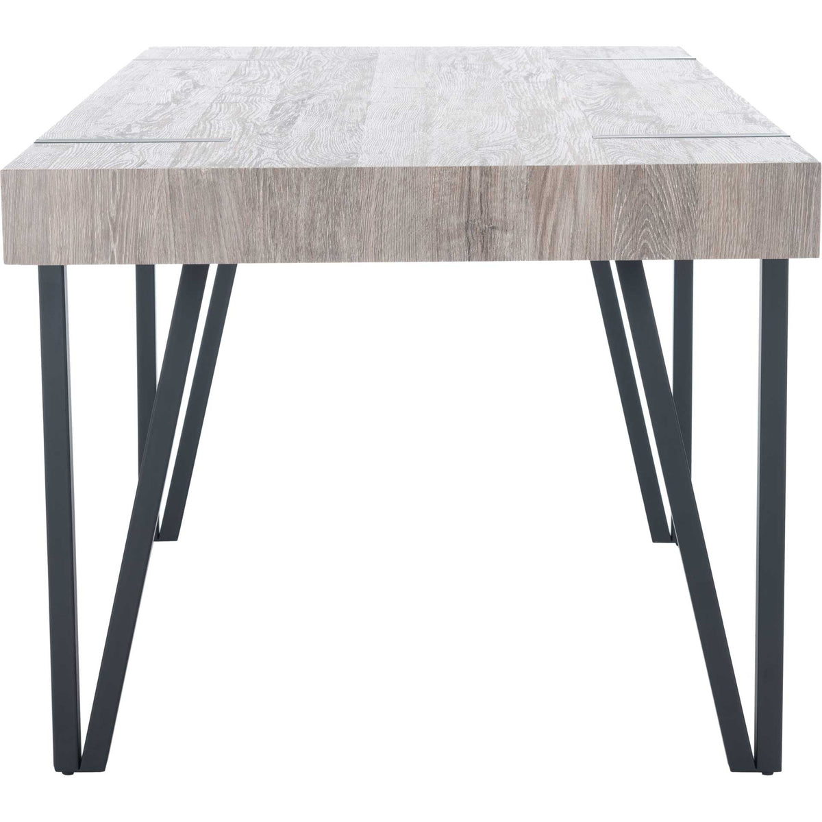 Alan Wood Top Dining Table Gray Oak/Black