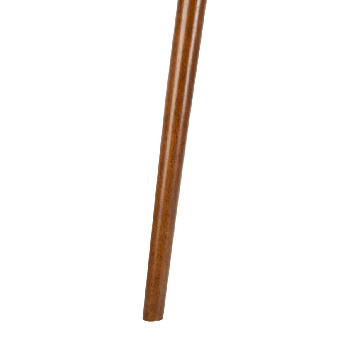 A gently tapered leg showcases the table's smooth, warm walnut finish.