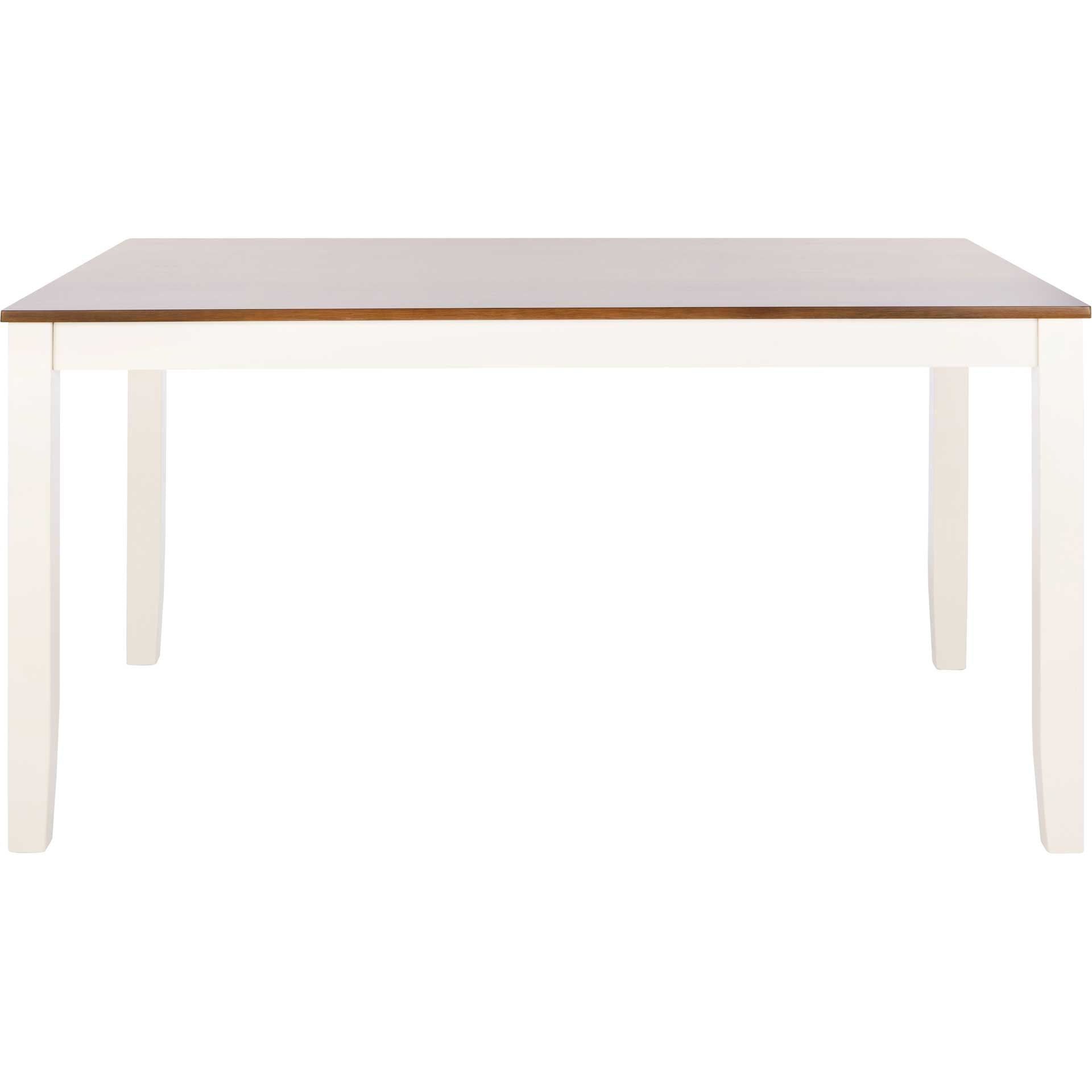 Sicily Rectangle Dining Table White/Natural