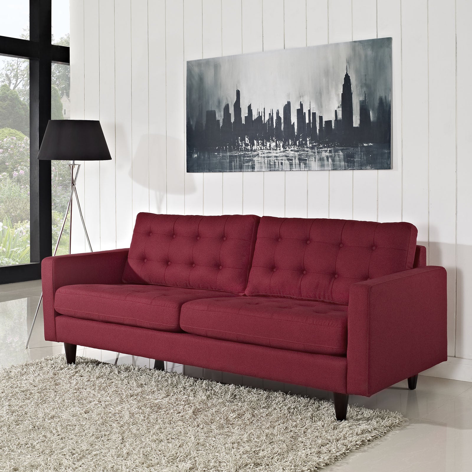 Era Upholstered Sofa Red