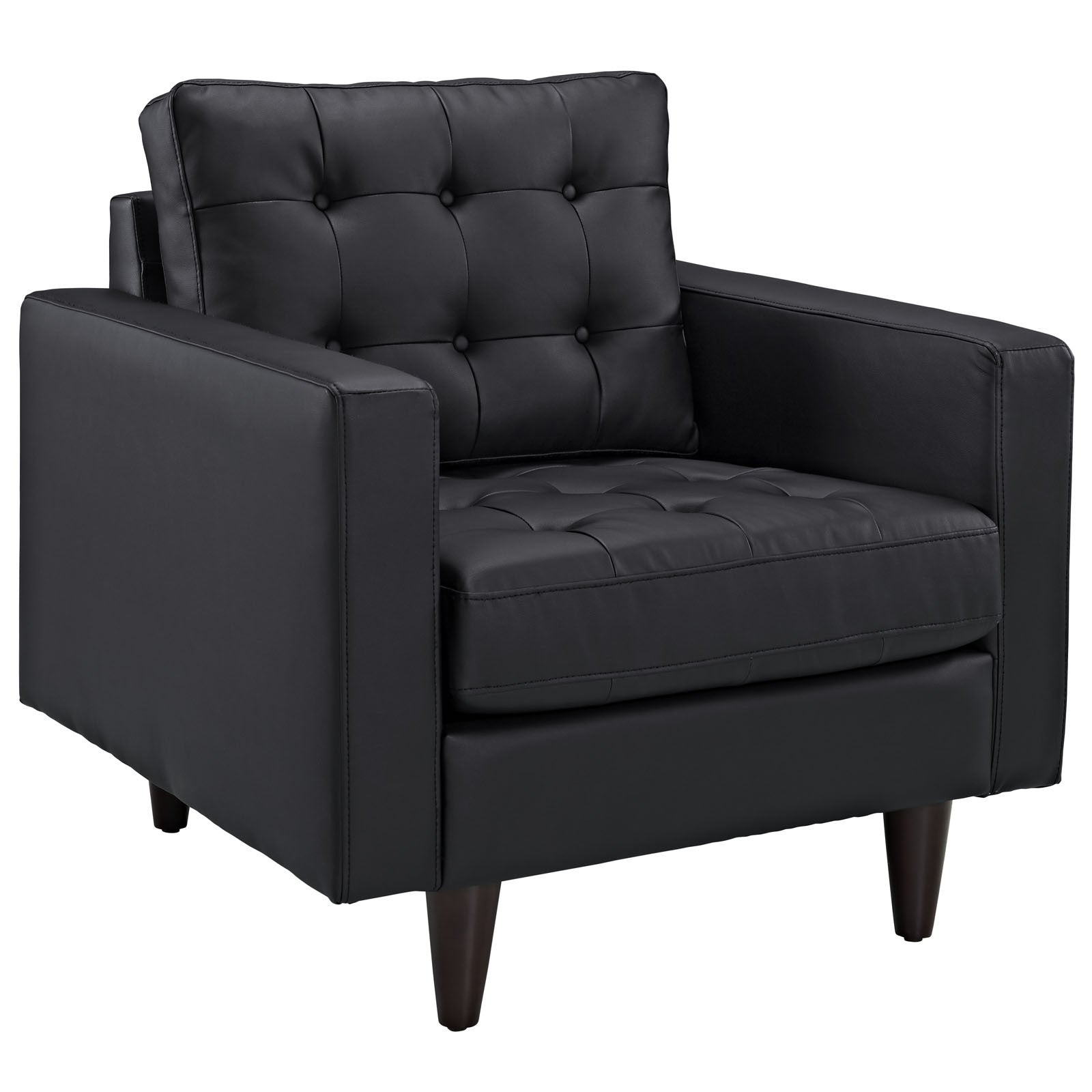 Era Leather Armchair Black