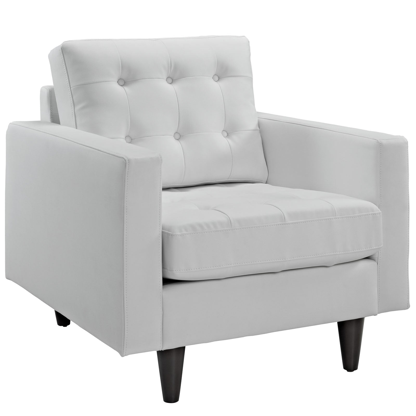 Era Leather Armchair White