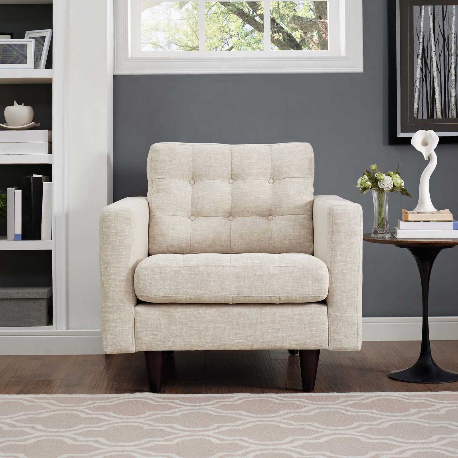 Era Upholstered Armchair Beige