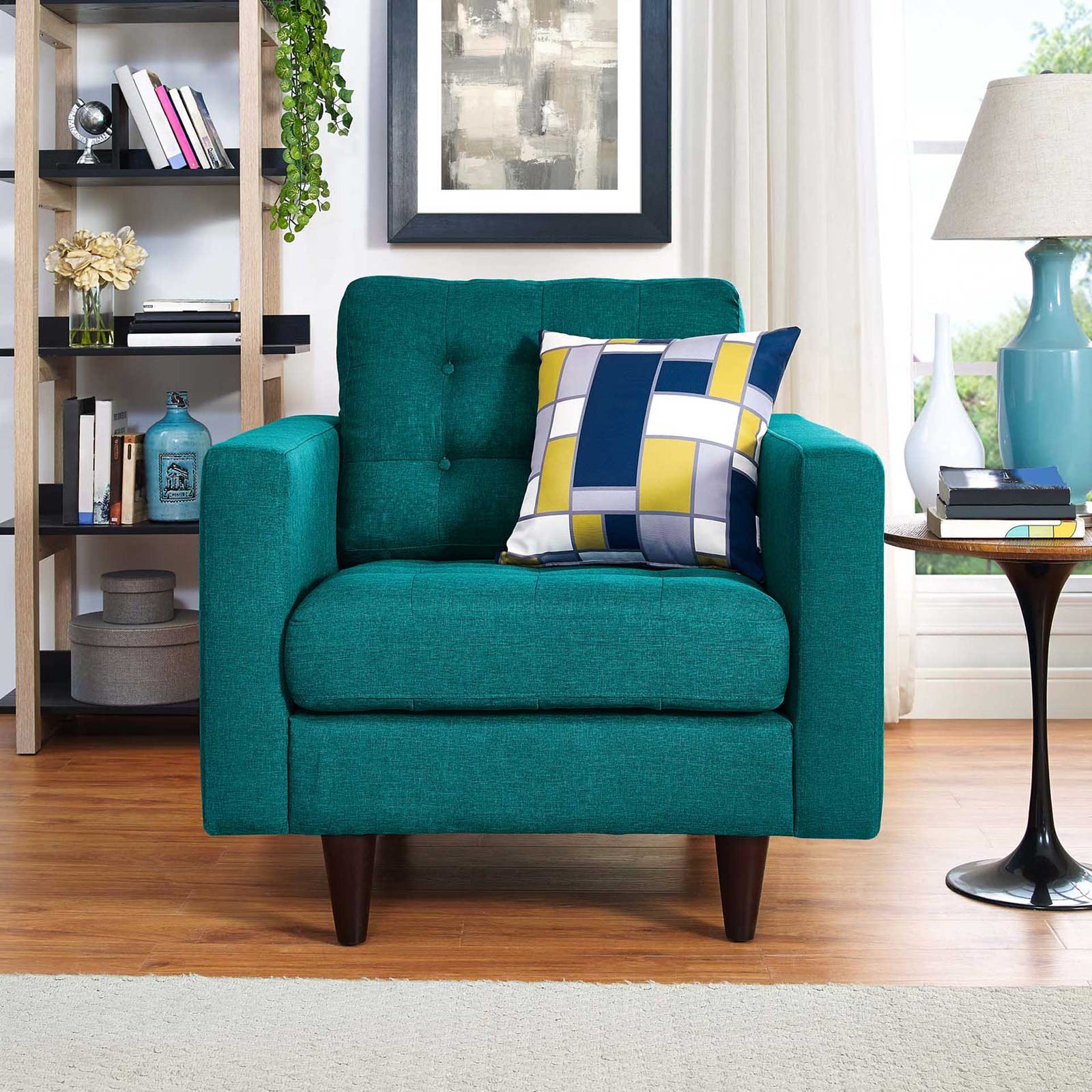 Era Upholstered Armchair Teal