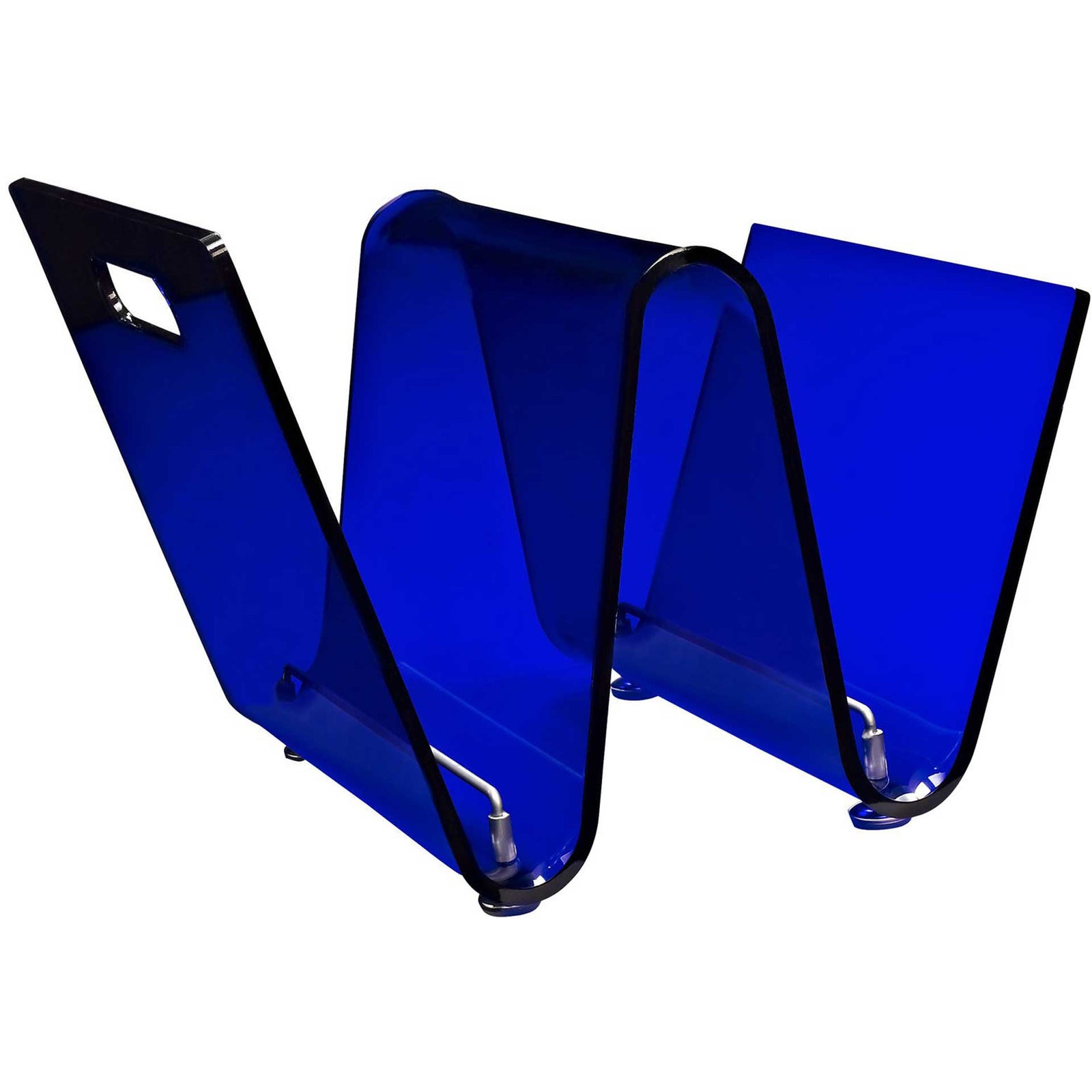 Crescent Magazine Holder Blue