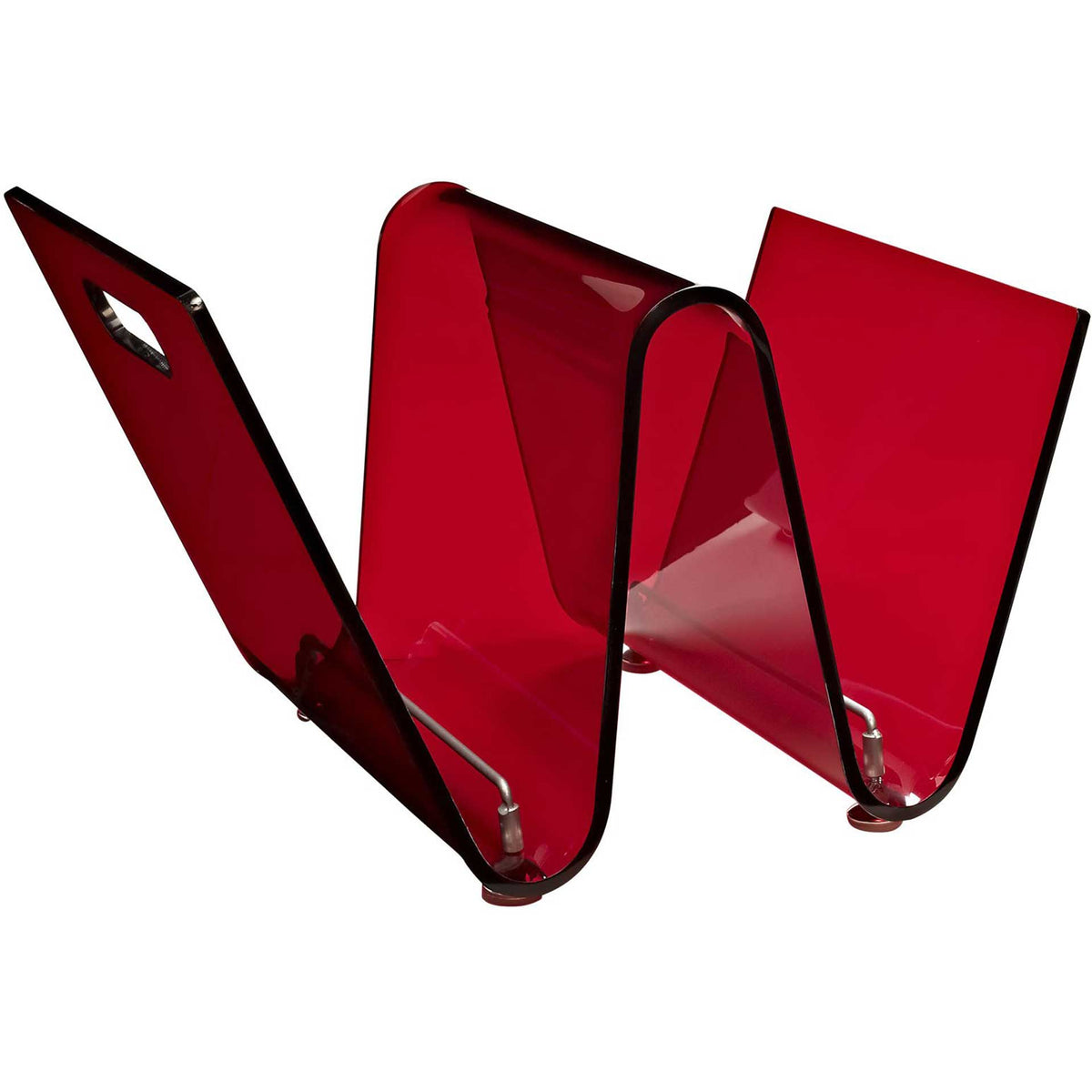 Crescent Magazine Holder Red