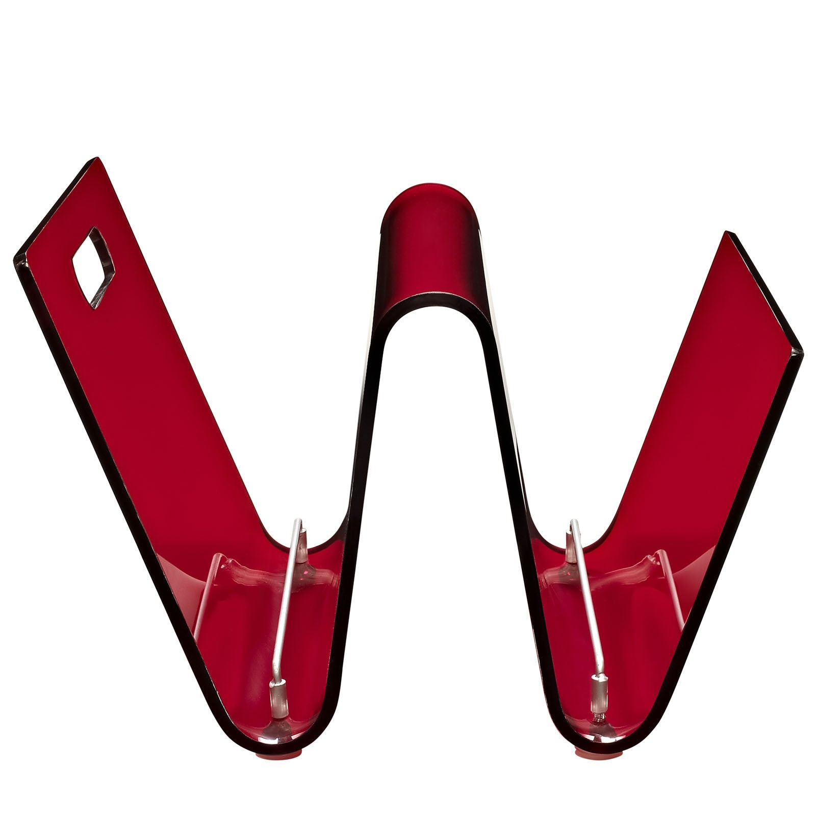 Crescent Magazine Holder Red