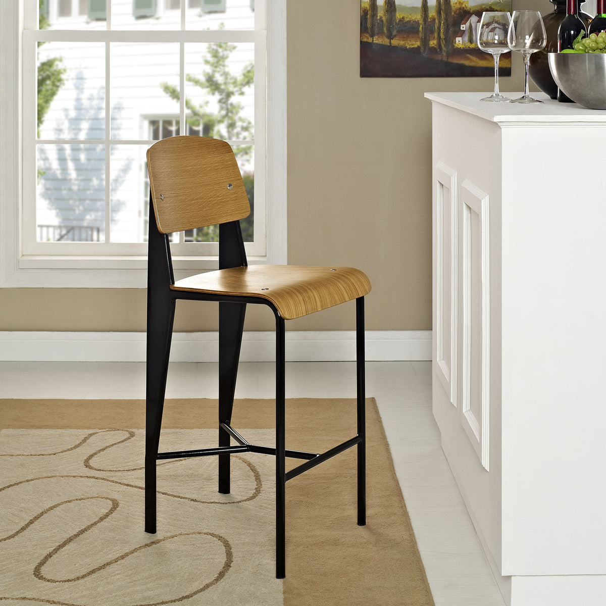 Calypso Counter Stool Walnut Black