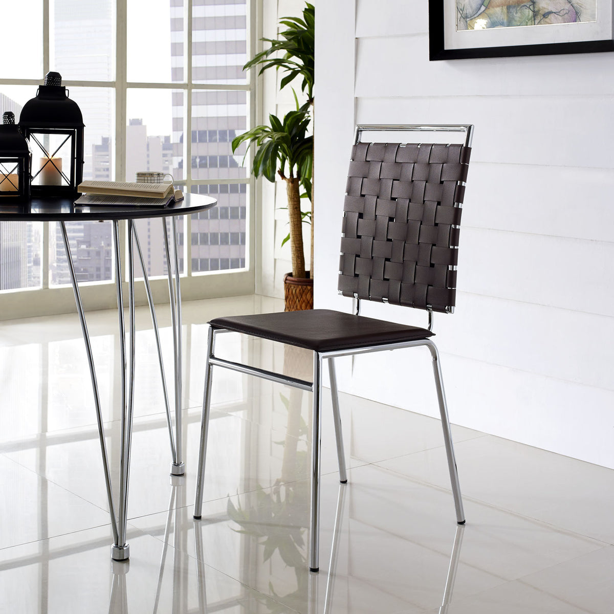 Fusion Dining Side Chair Brown