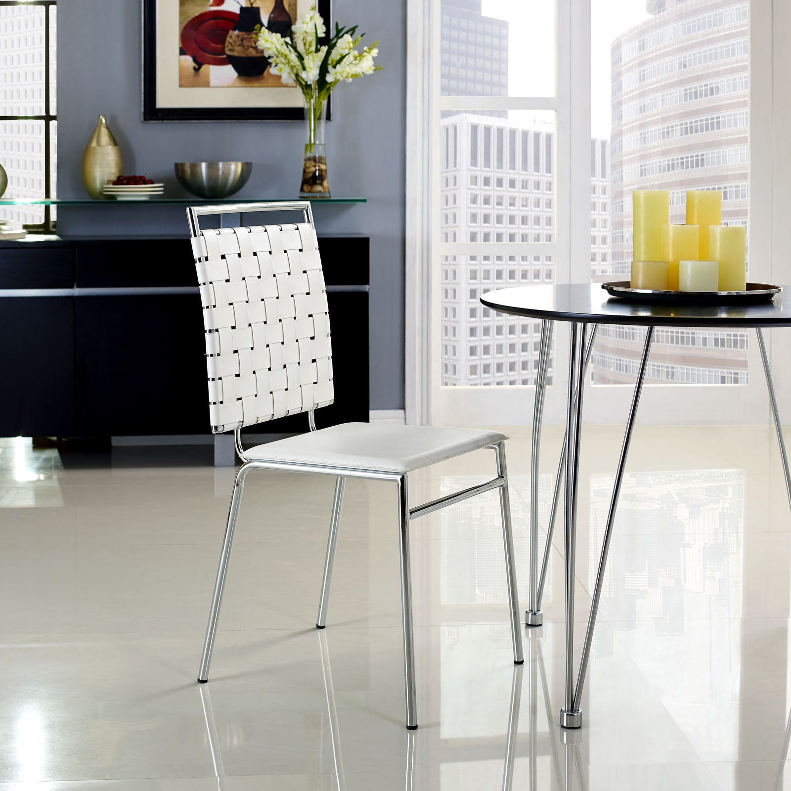Fusion Dining Side Chair White