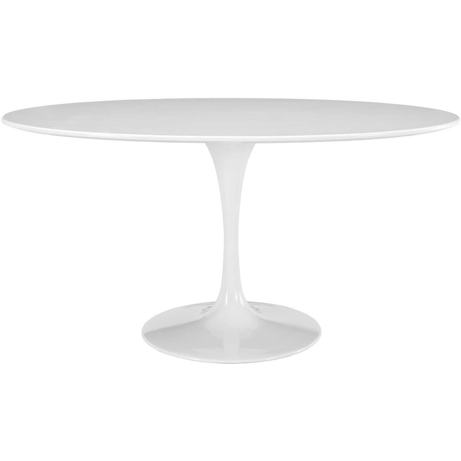 Lore Oval Dining Table White