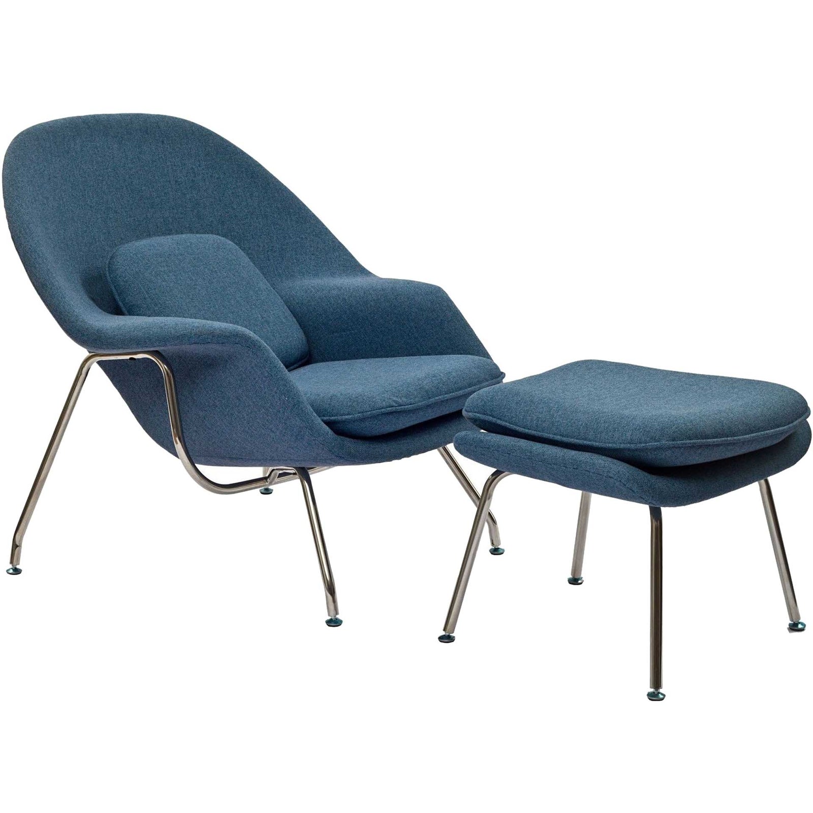 Wander Lounge Chair Blue Tweed