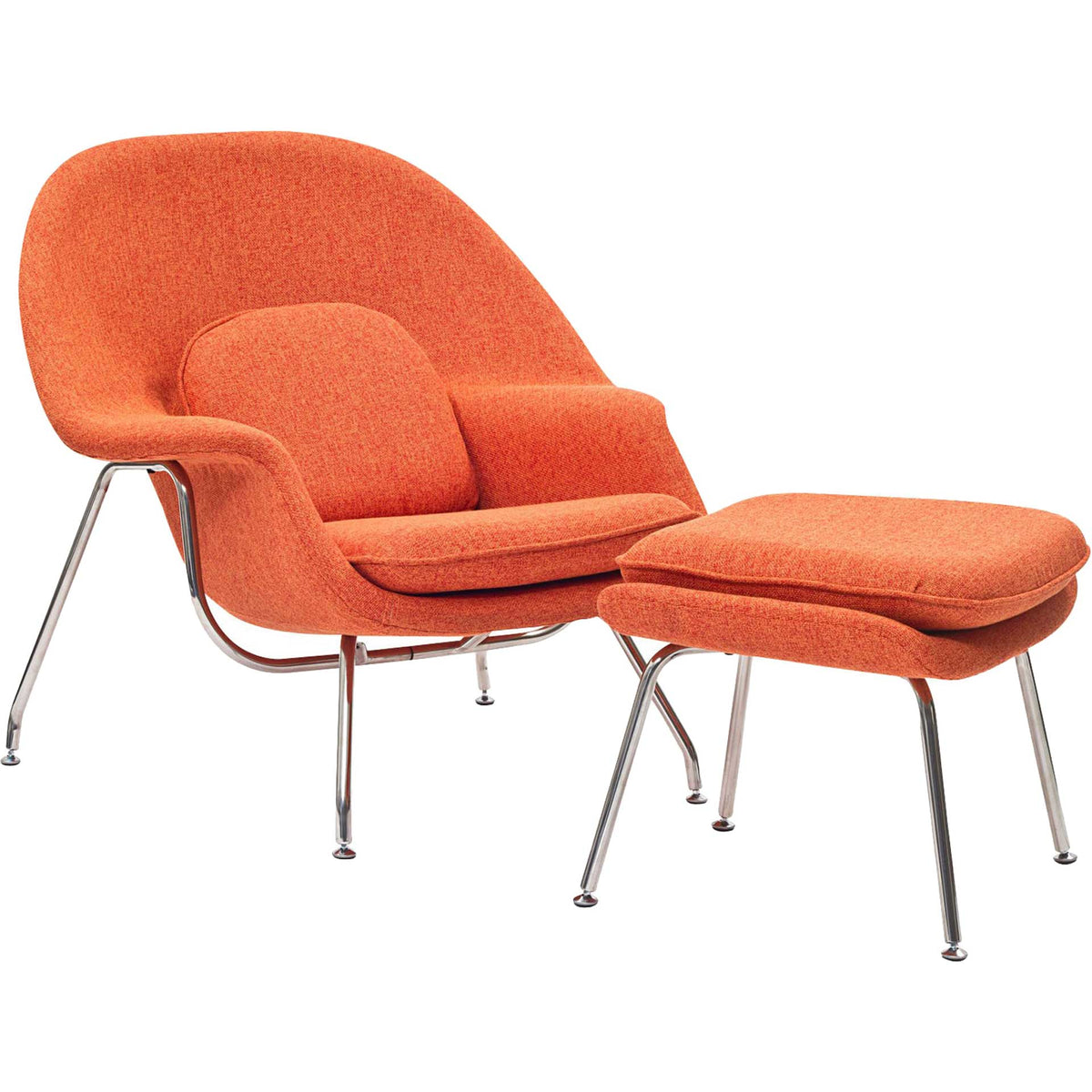 Wander Lounge Chair Orange Tweed