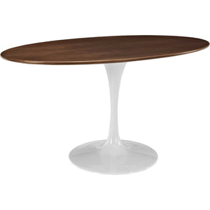Lore Oval Dining Table Walnut
