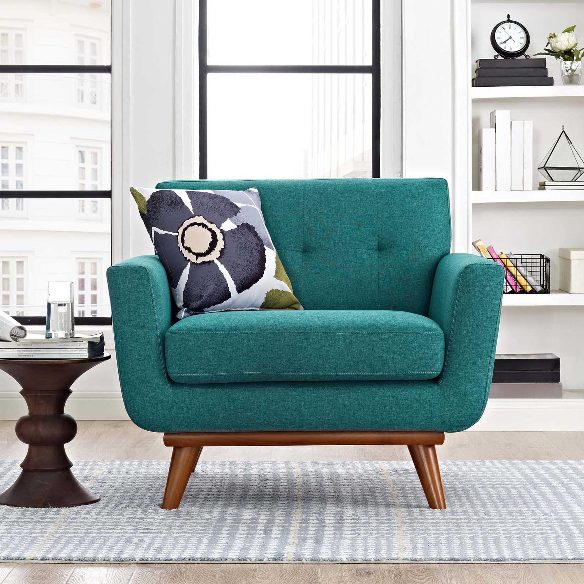 Emory Upholstered Armchair Teal