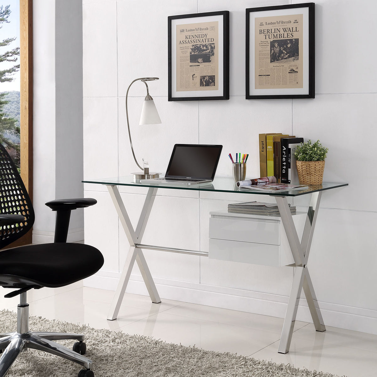 Suspension Office Desk White
