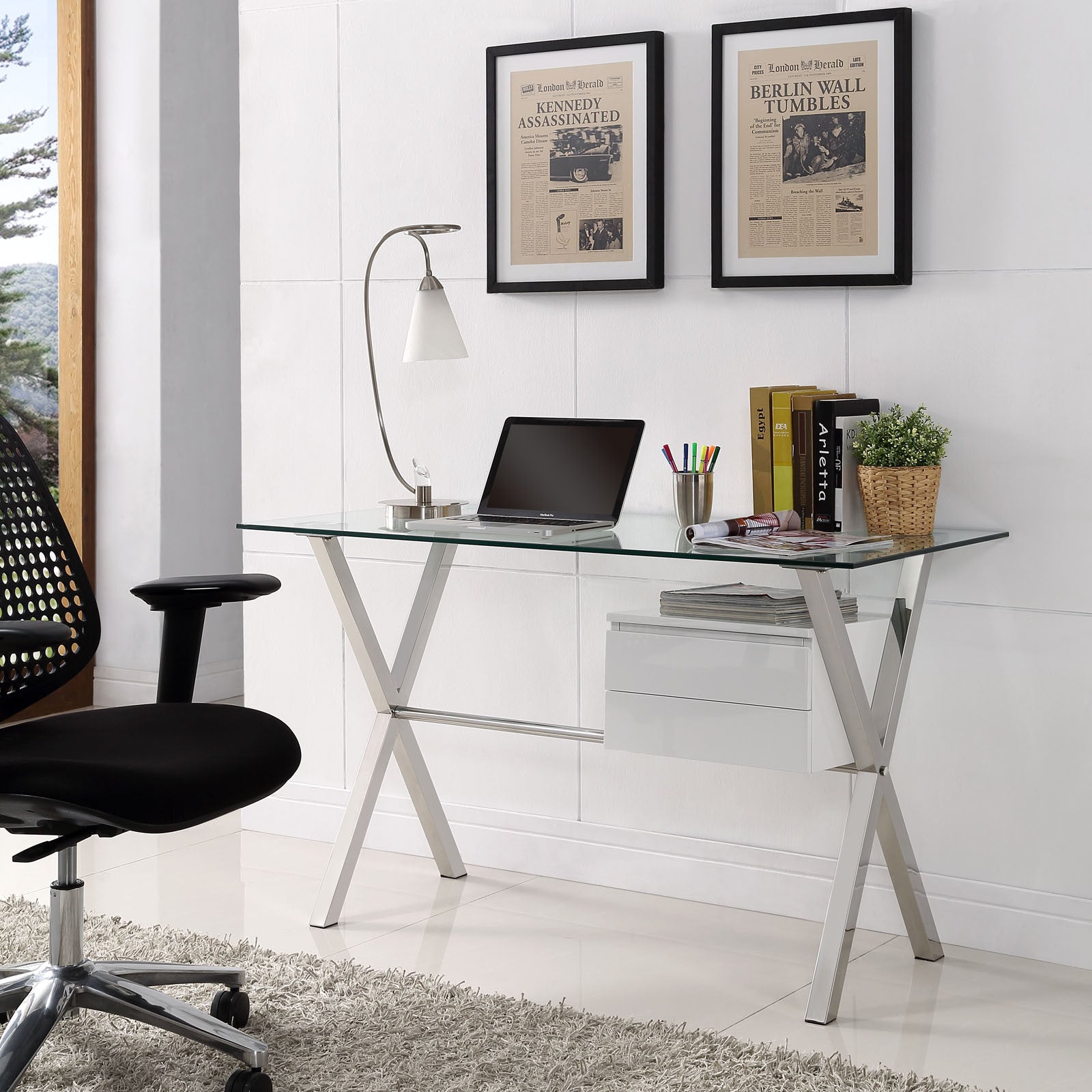 Suspension Office Desk White