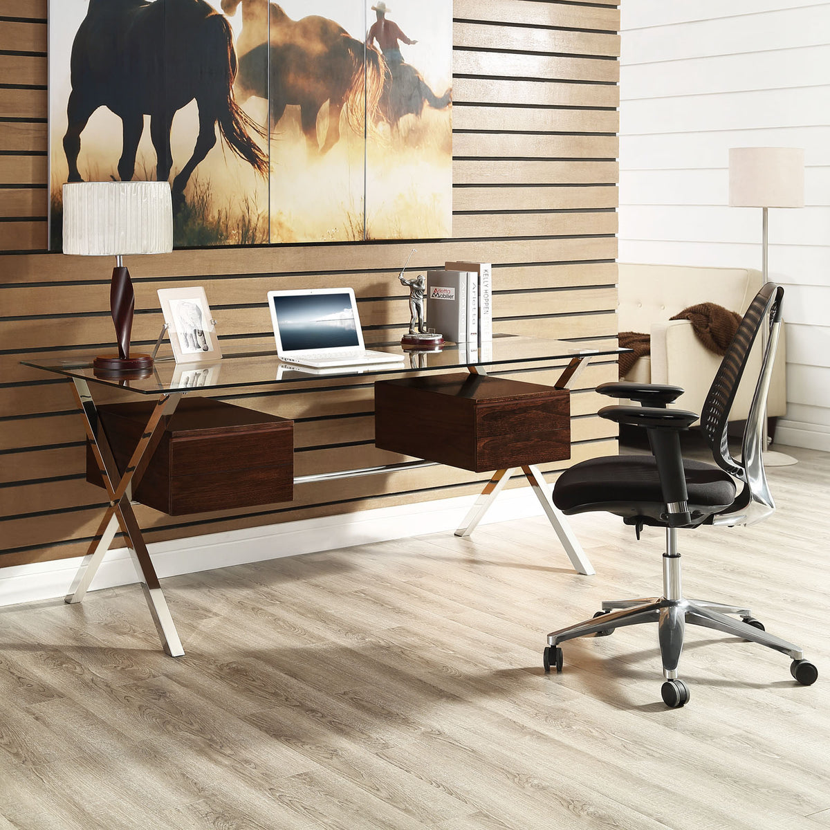 Astute Office Desk Walnut