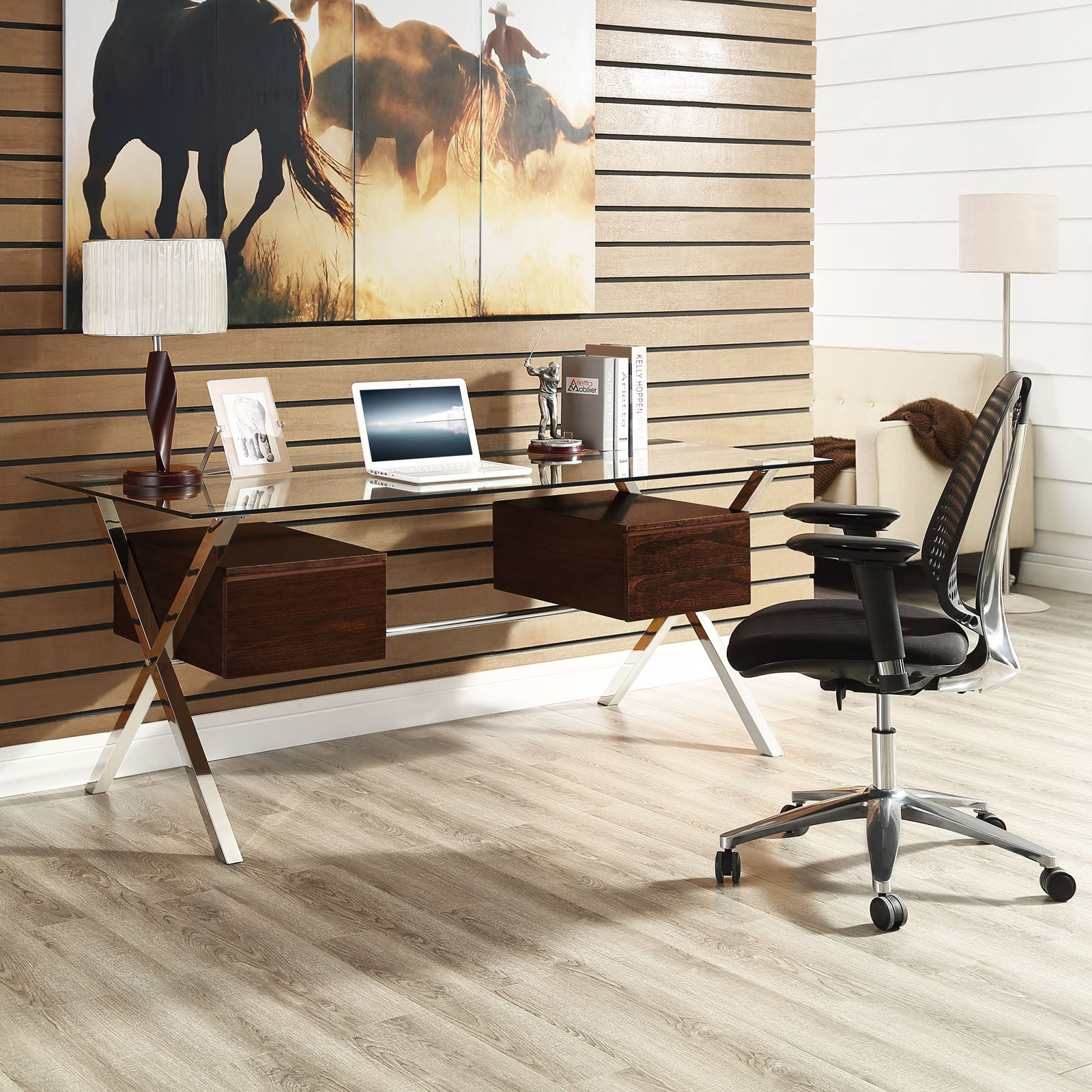 Astute Office Desk Walnut