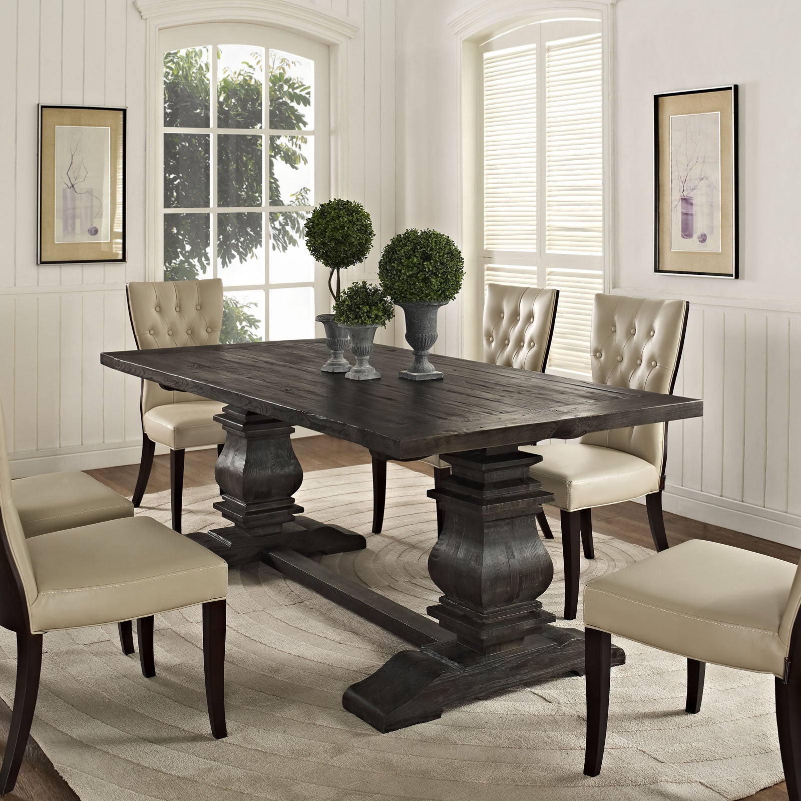 Clement Wood Dining Table Black