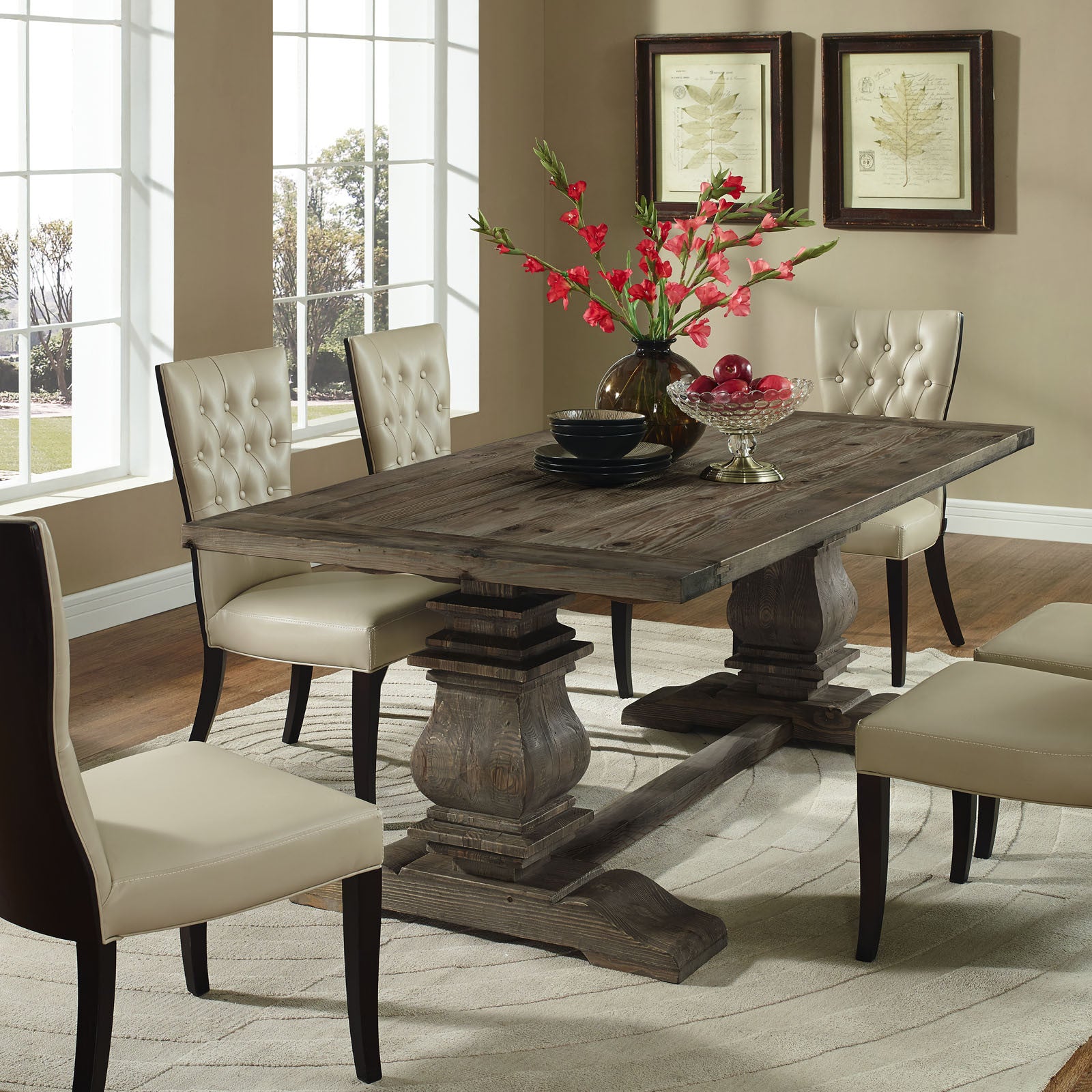 Clement Wood Dining Table Brown