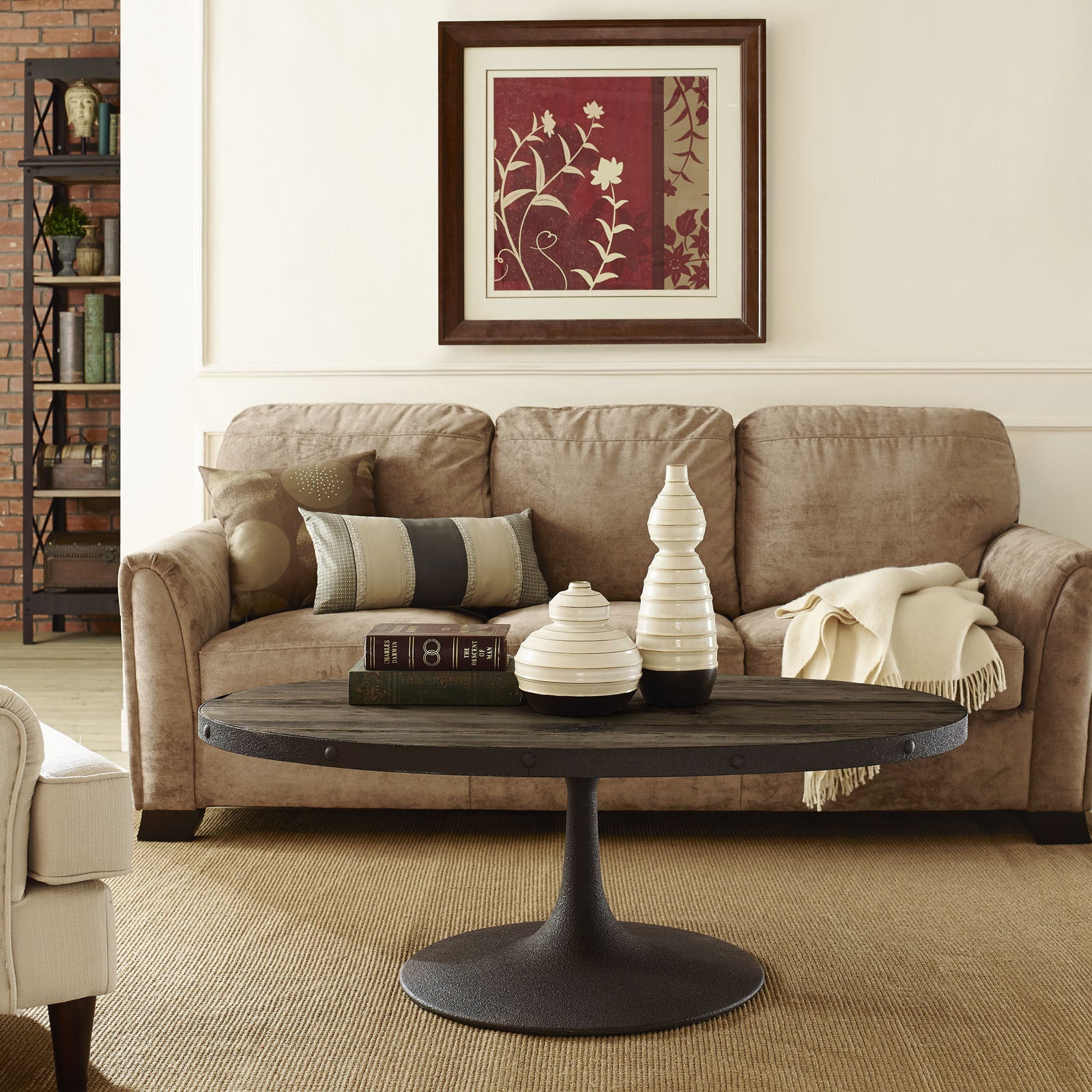 Drift Wood Top Coffee Table Brown