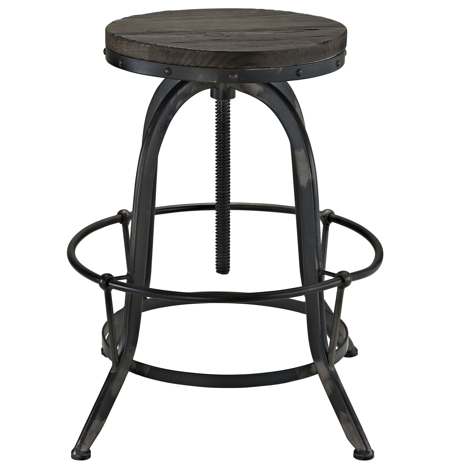 Cosma Wood Top Bar Stool Black