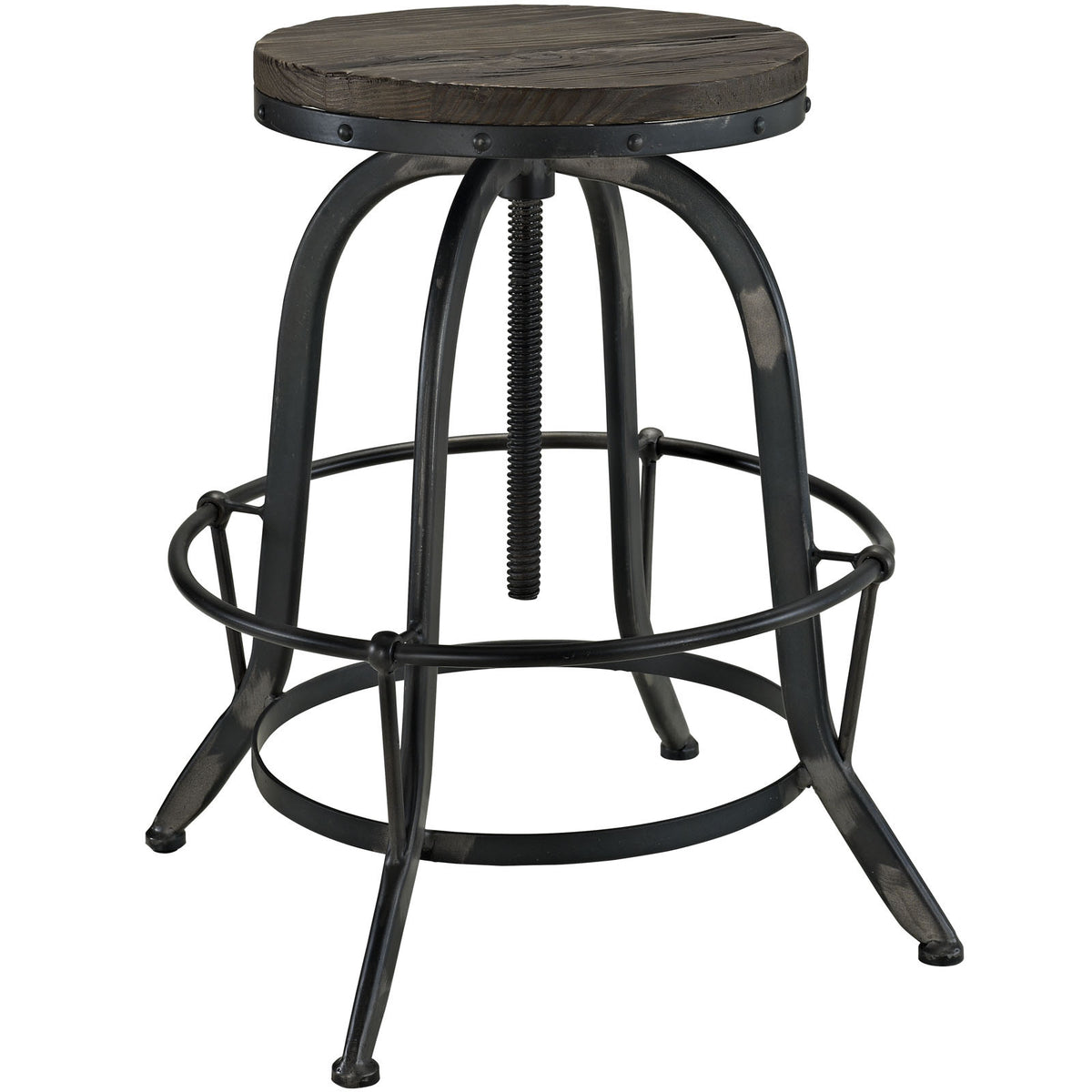 Cosma Wood Top Bar Stool Black
