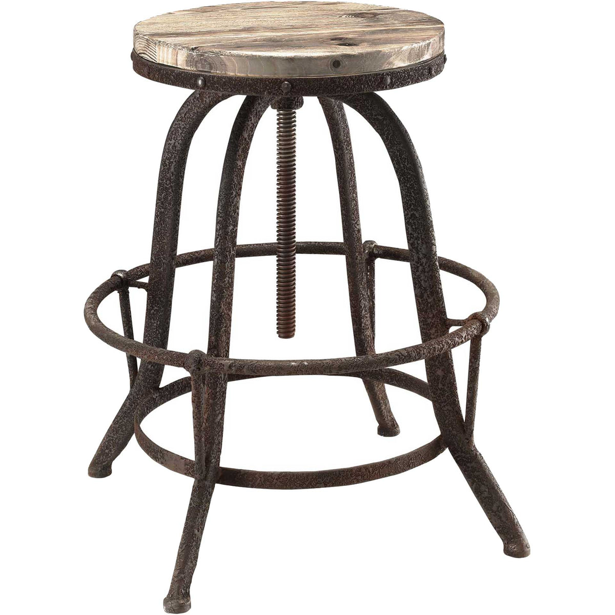 Cosma Wood Top Bar Stool Brown