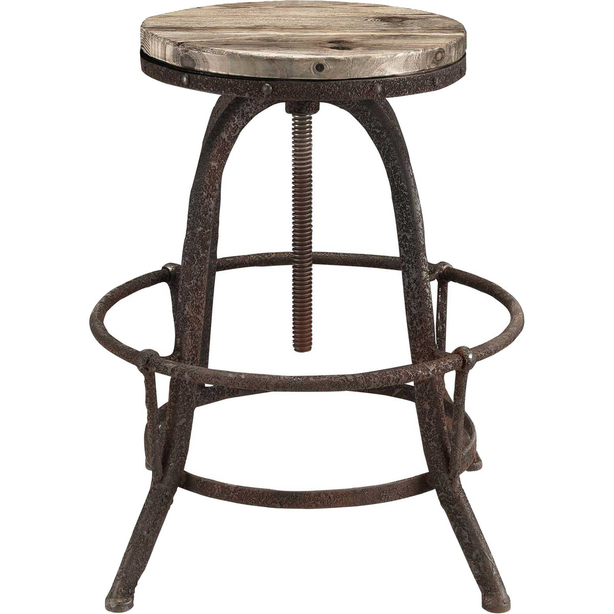 Cosma Wood Top Bar Stool Brown