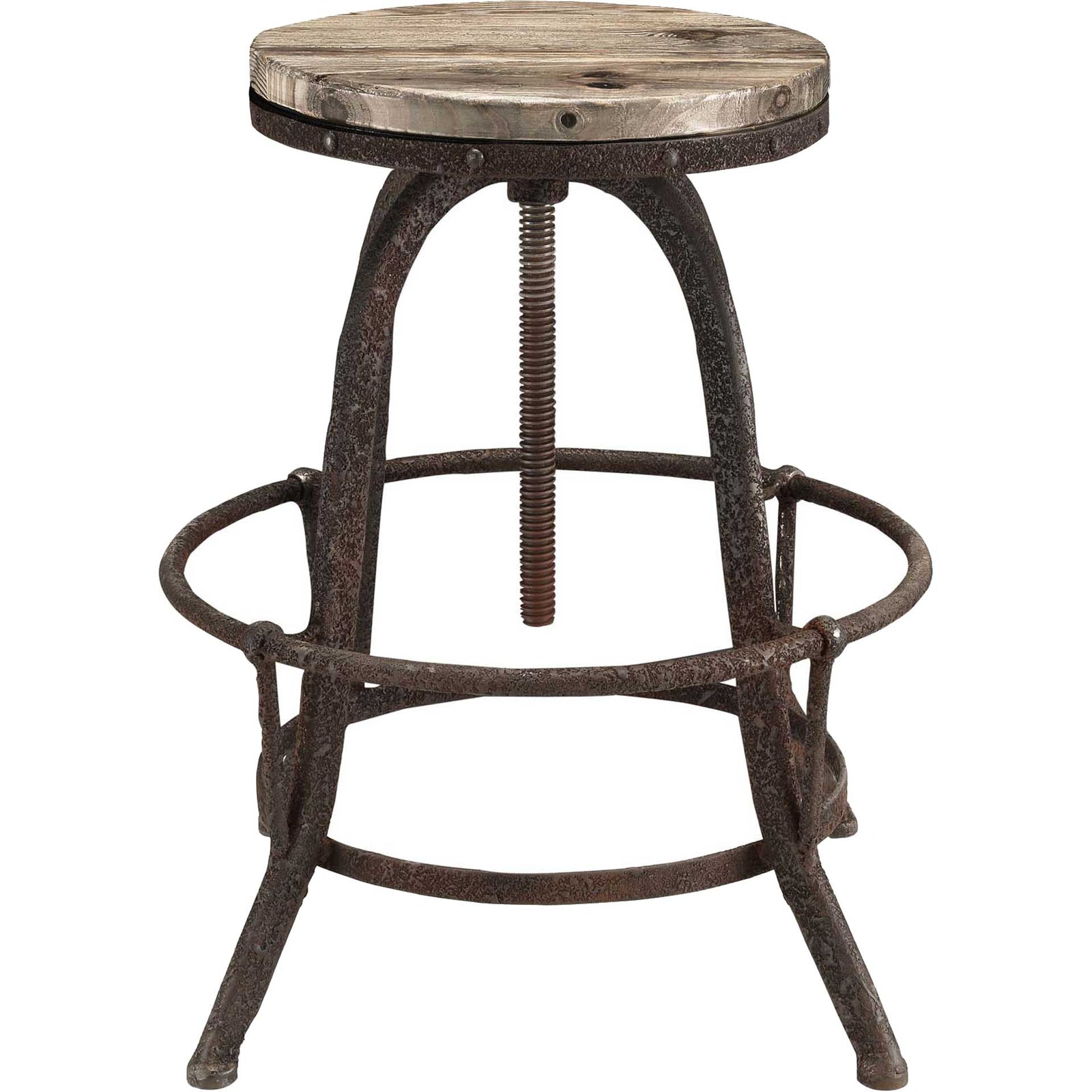 Cosma Wood Top Bar Stool Brown
