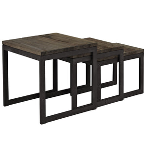 Cove Wood Top Nesting Table Brown