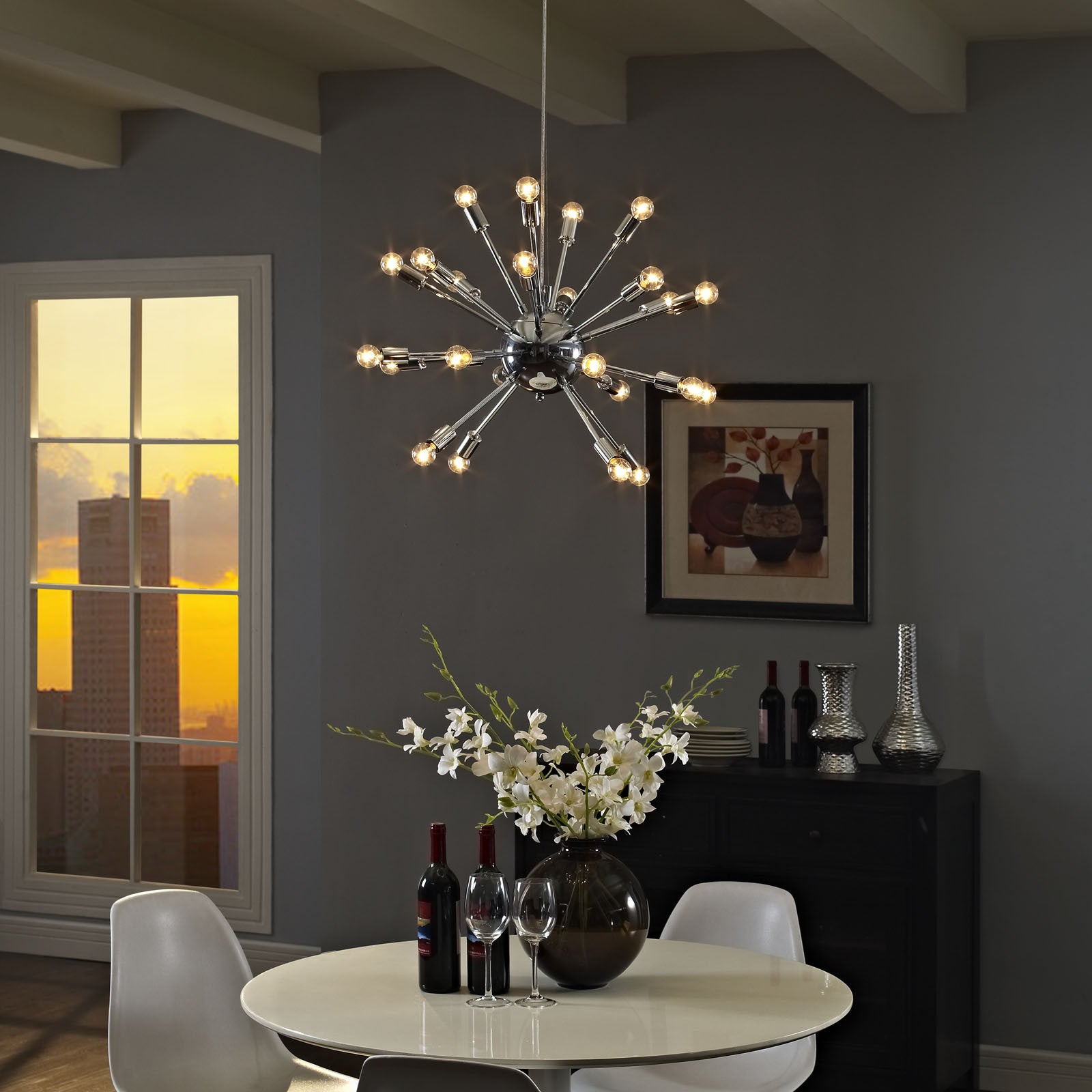 Gama Chandelier Silver