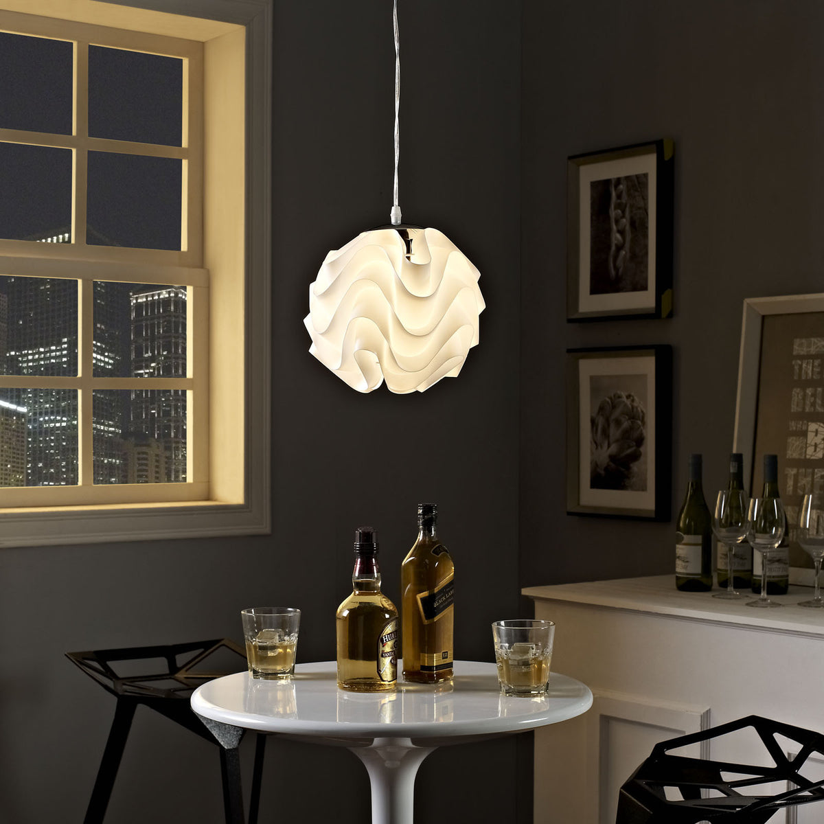 Bismarck Pendant Light White