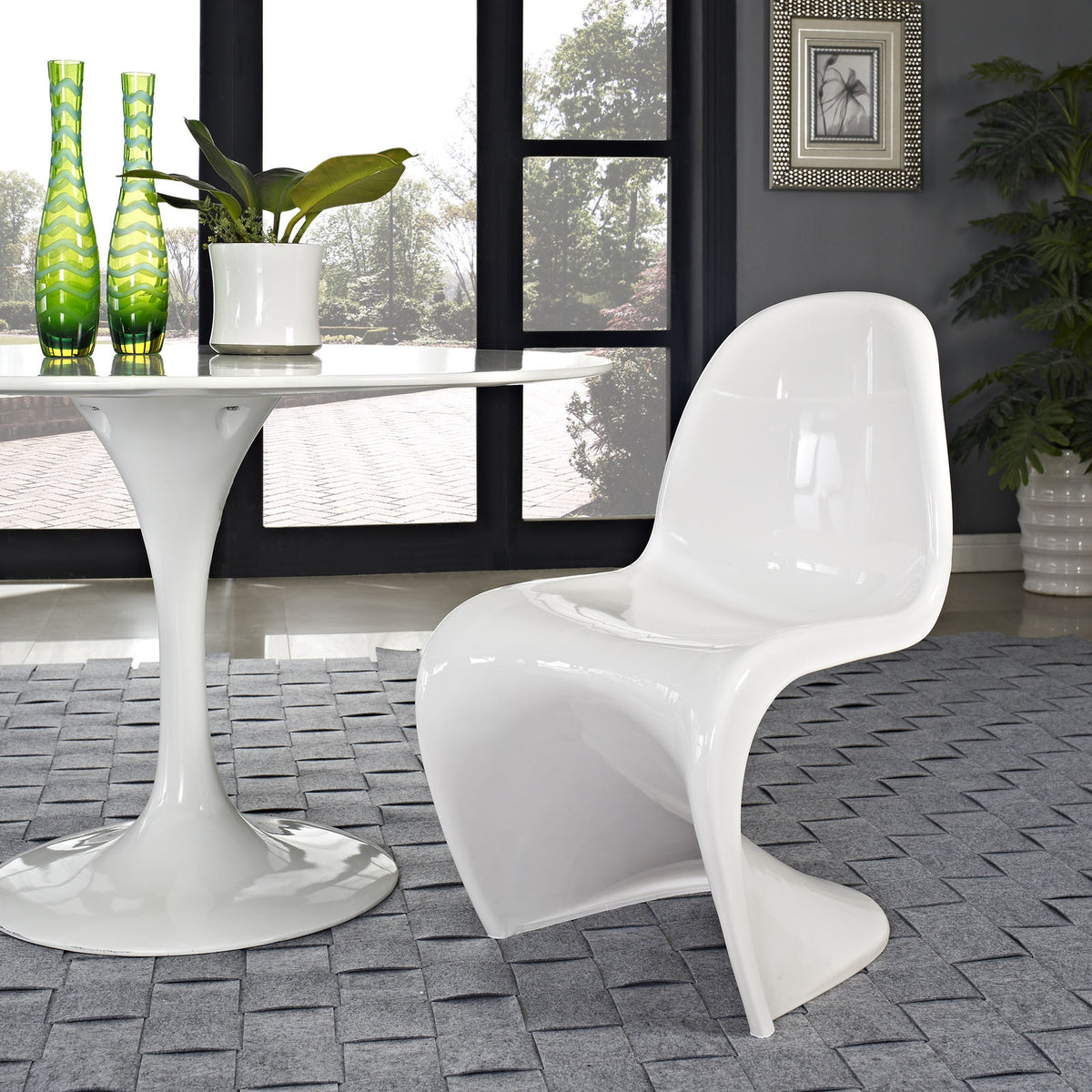 Slide Side Chair White