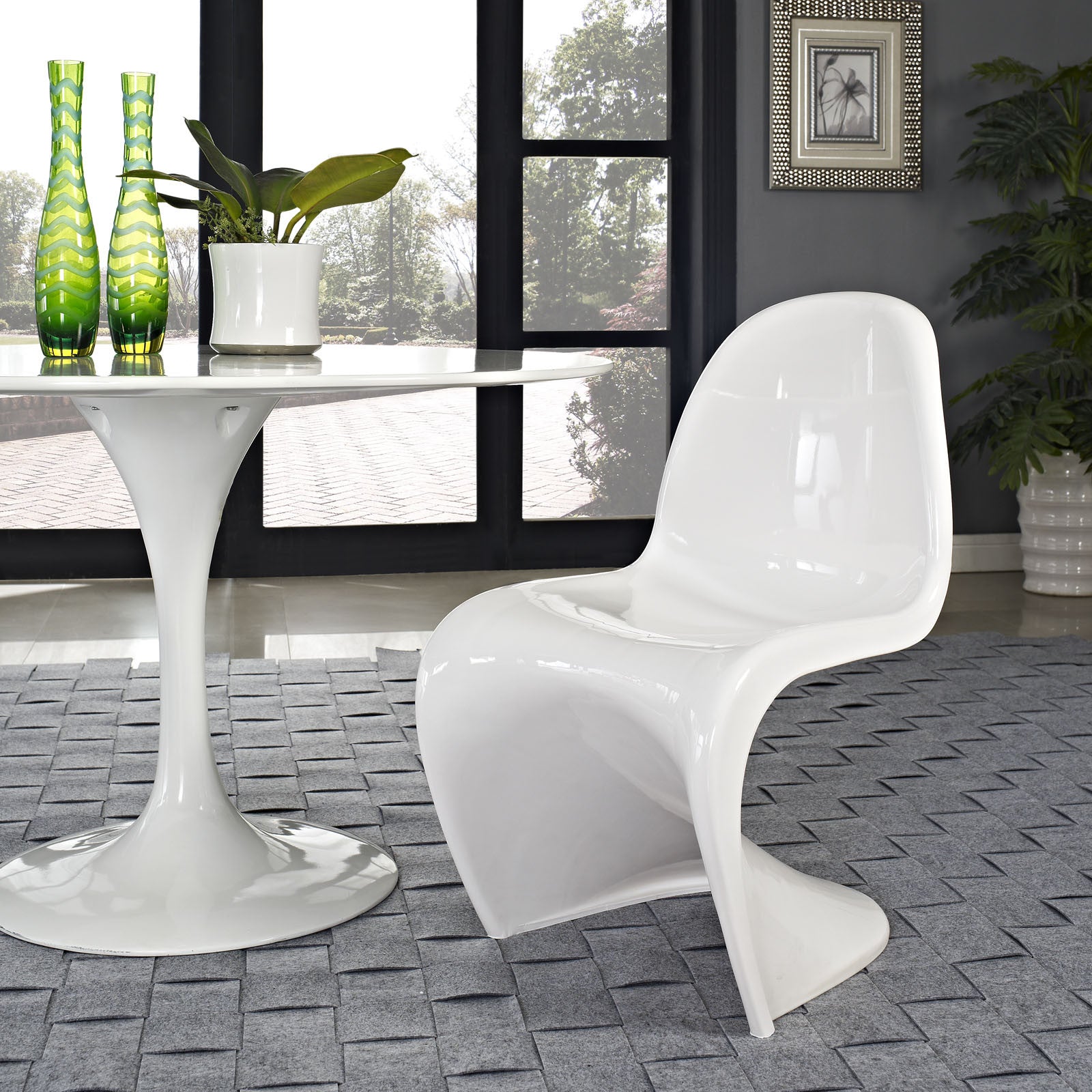 Slide Side Chair White