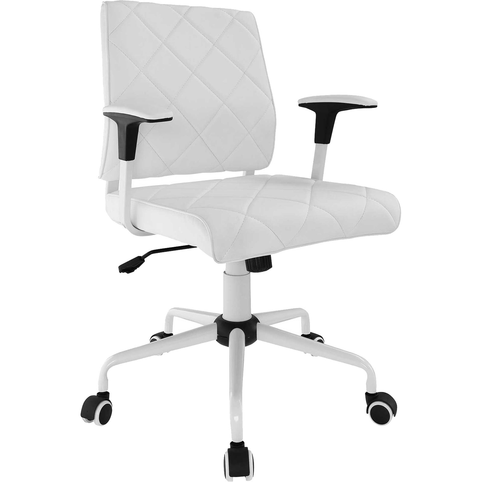 Lattimore Vinyl Office Chair White