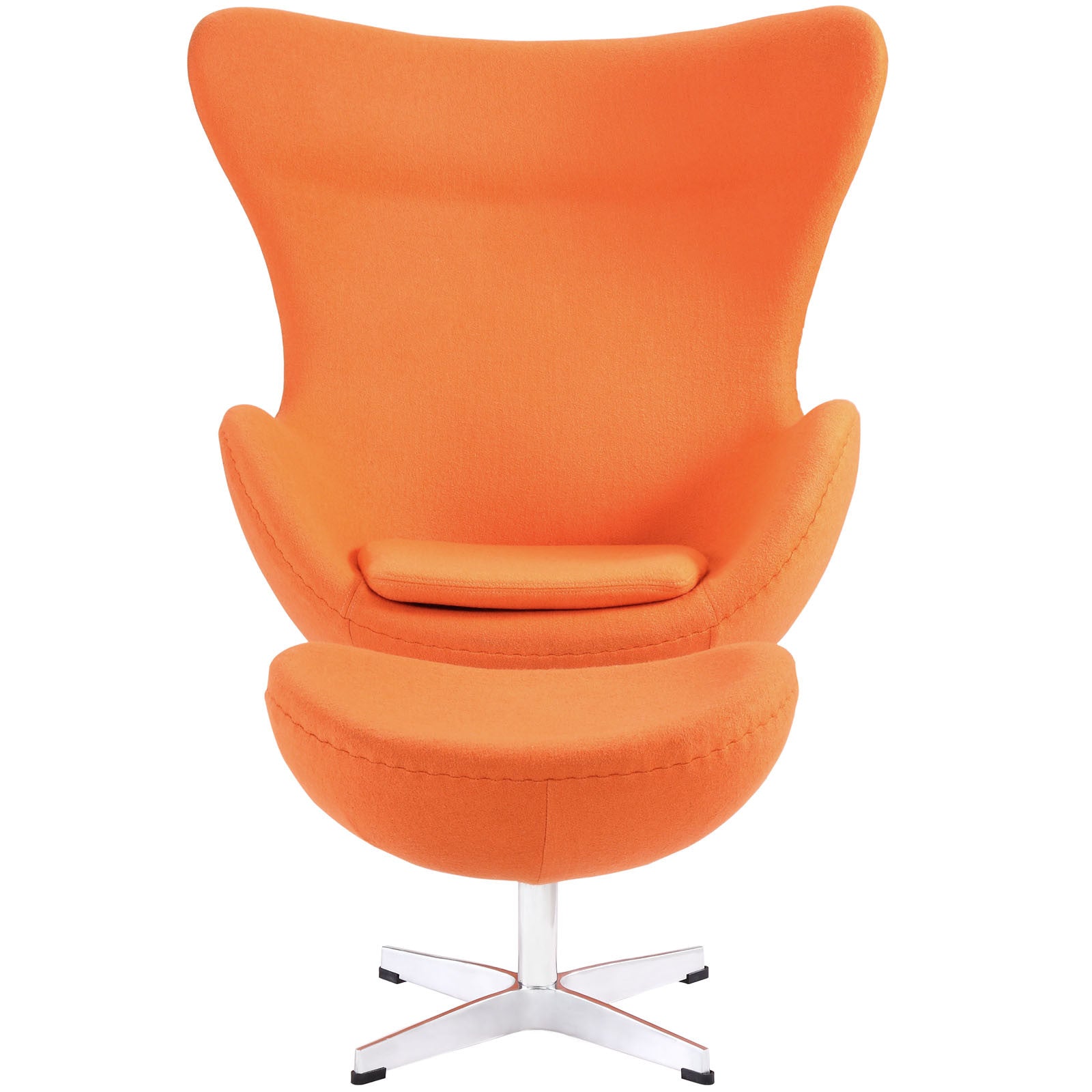 Grand Wool Lounge Chair Orange