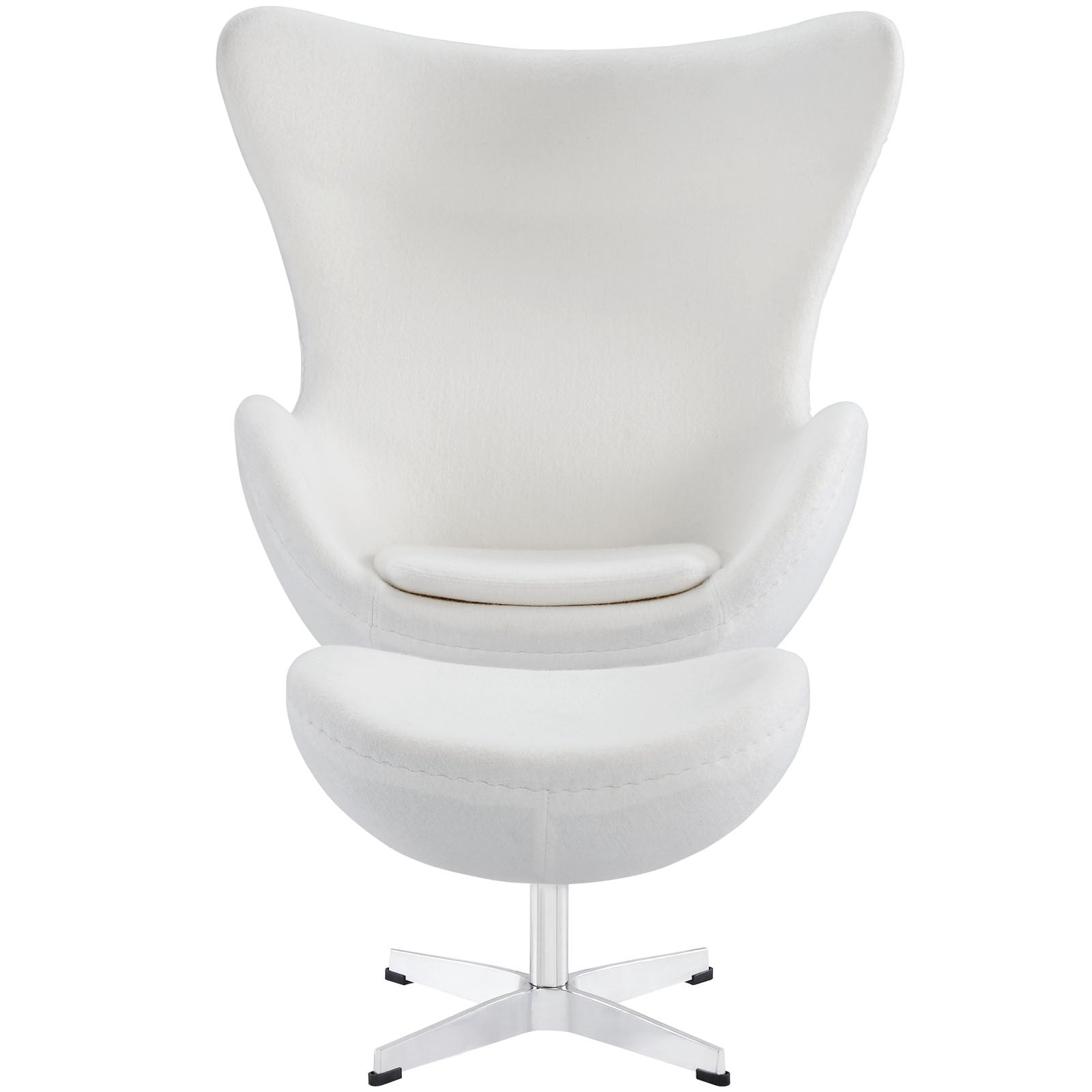 Grand Wool Lounge Chair White