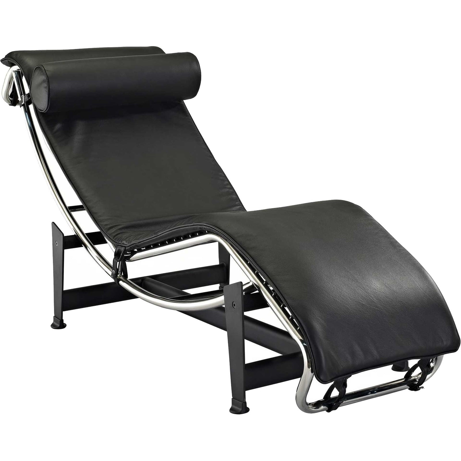 Chant Leather Chaise Black