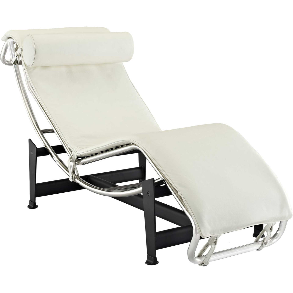 Chant Leather Chaise White