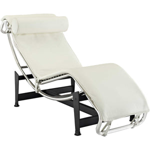 Chant Leather Chaise White