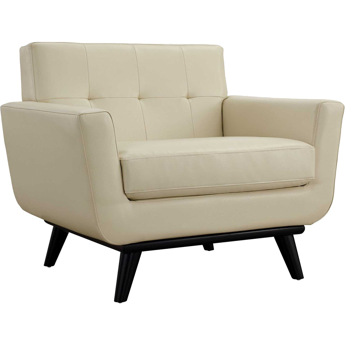Emory Leather Armchair Beige