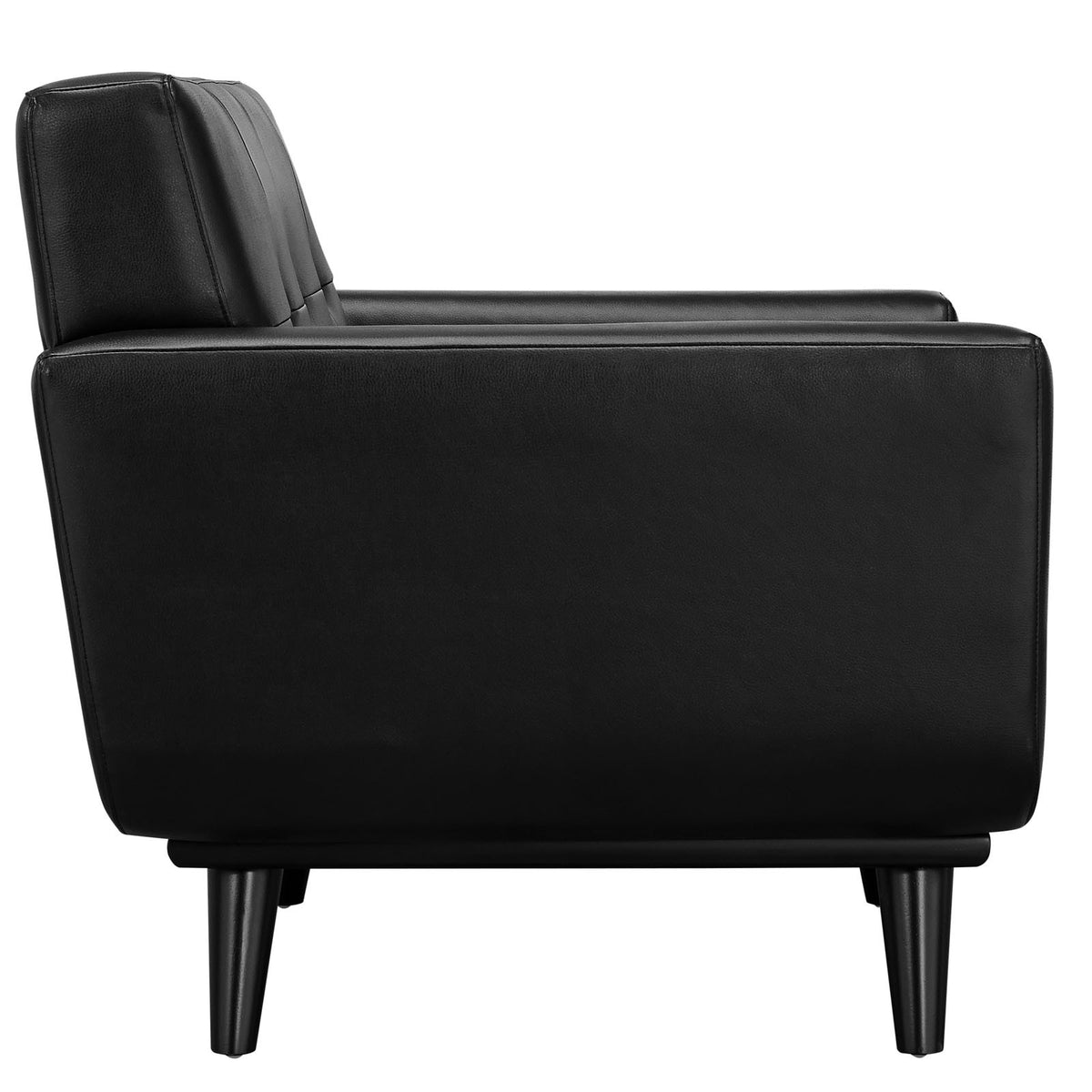 Emory Leather Armchair Black