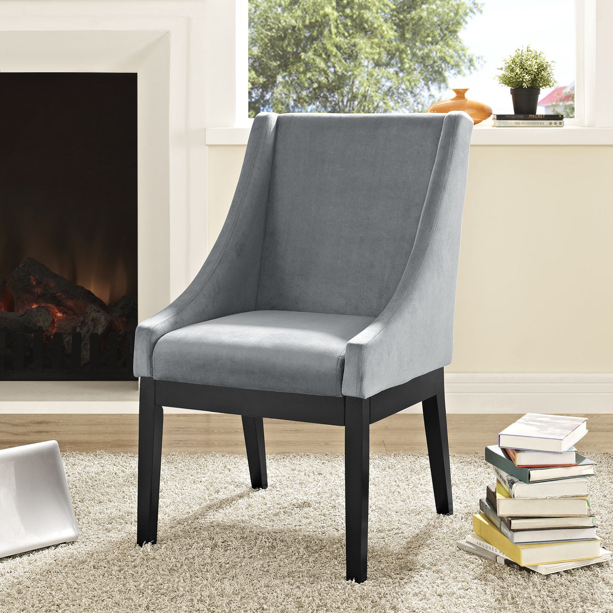 Tilde Dining Wood Side Chair Gray