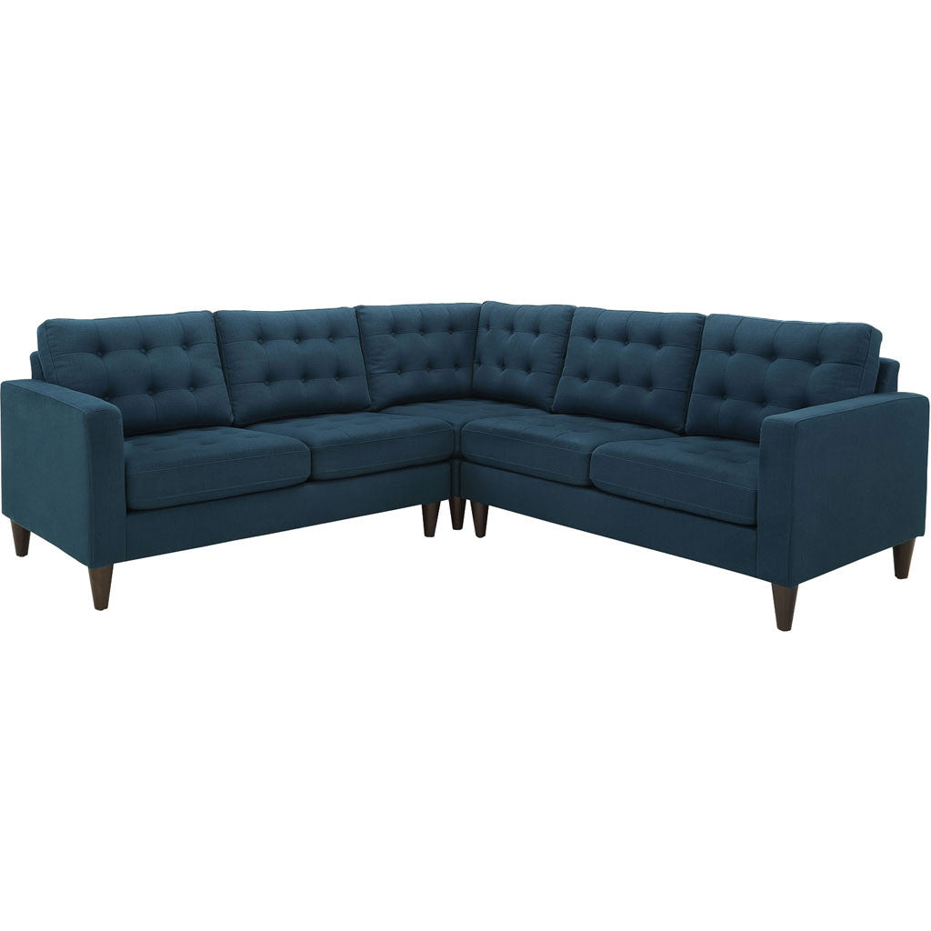 Era Fabric Corner Sectional Sofa Azure