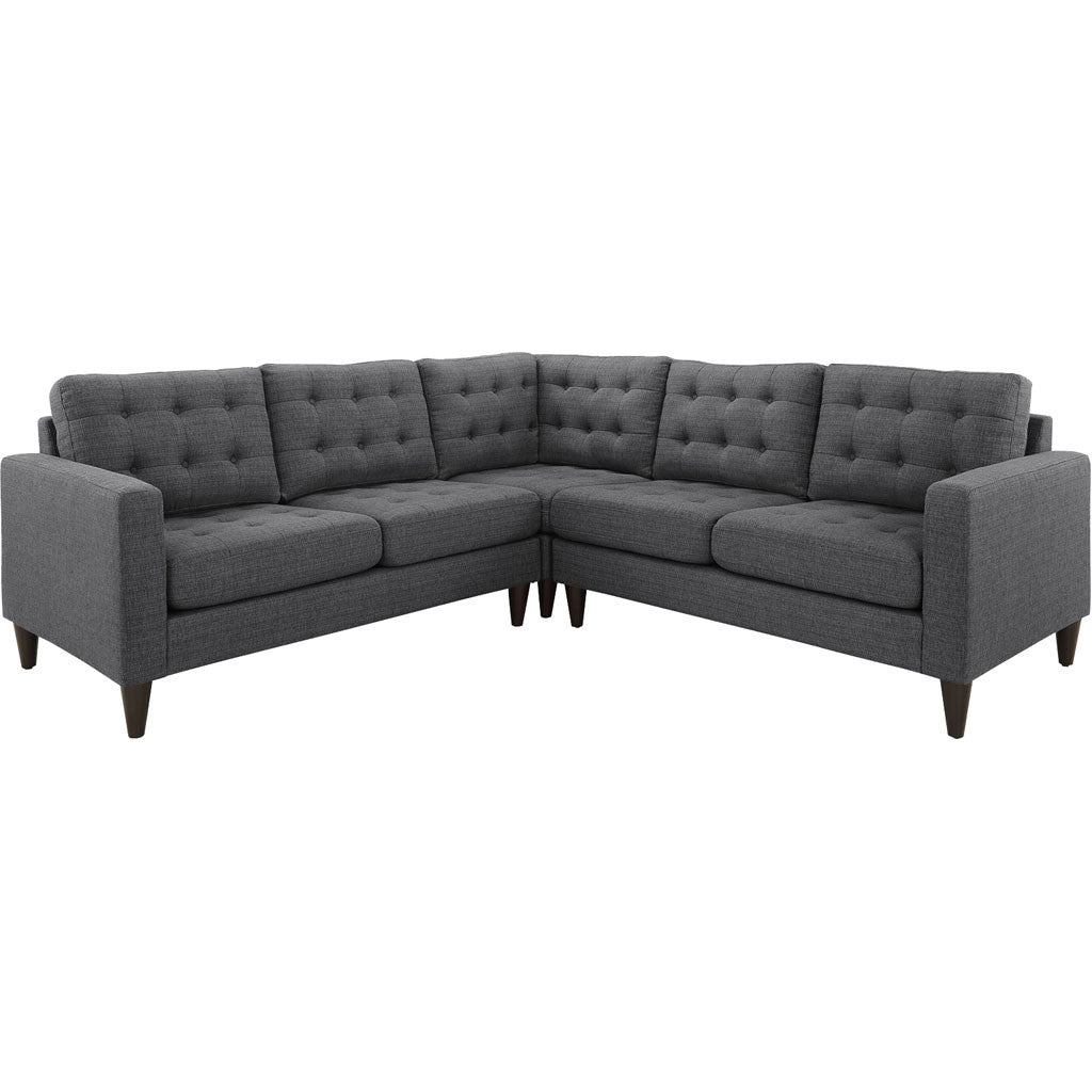 Era Fabric Corner Sectional Sofa Gray