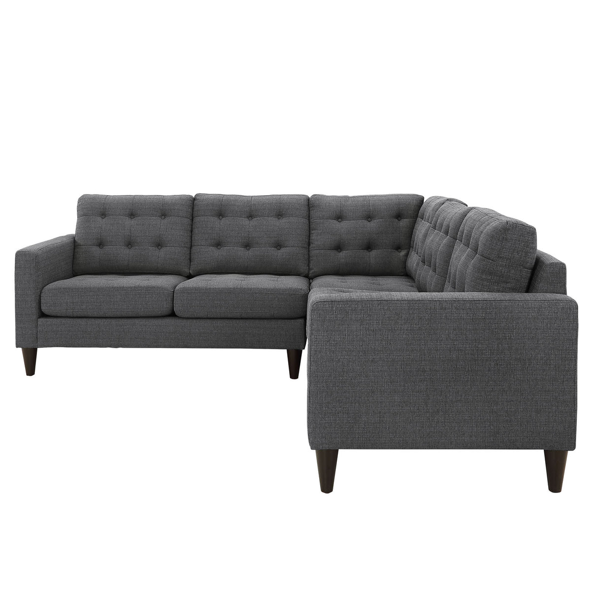 Era Fabric Corner Sectional Sofa Gray