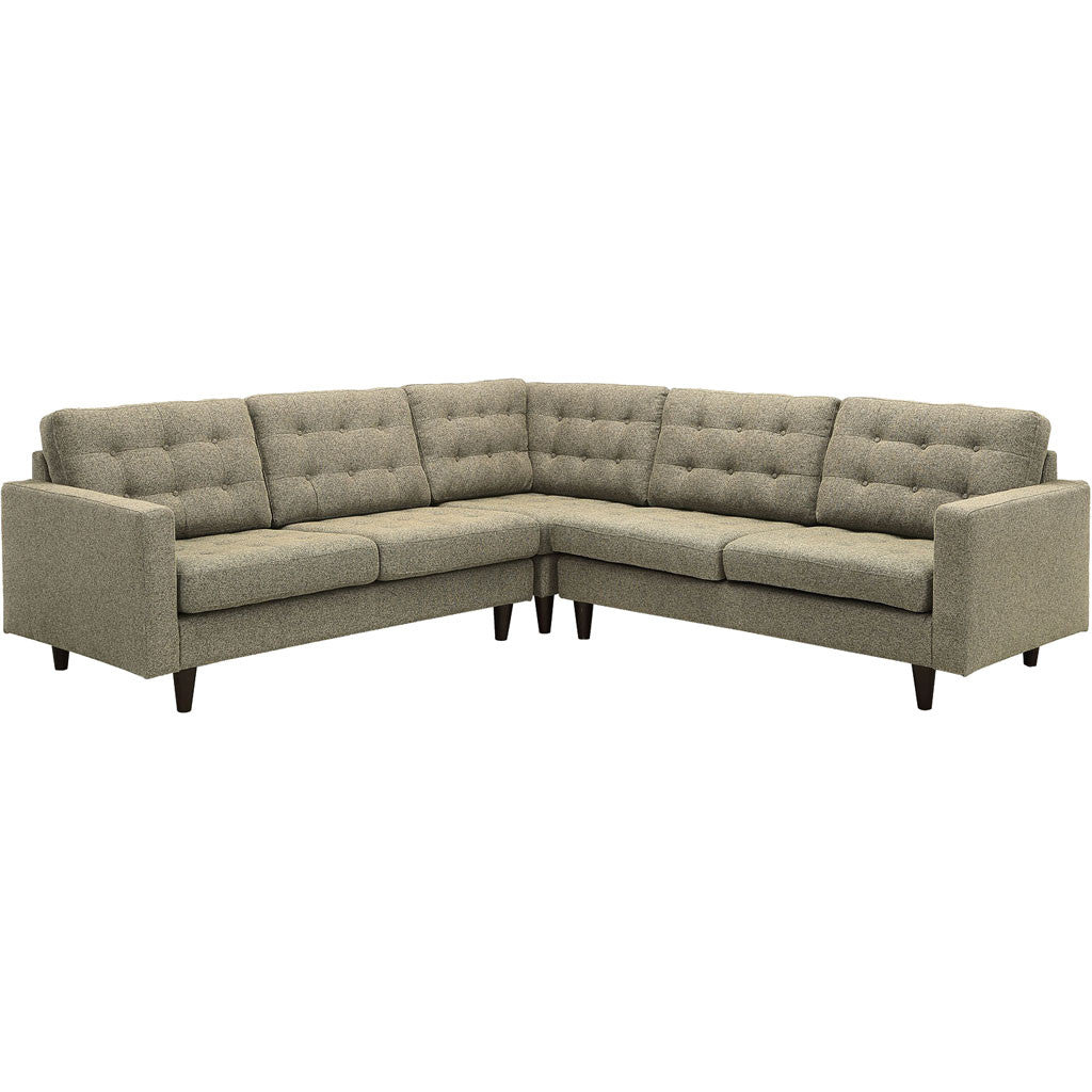 Era Fabric Corner Sectional Sofa Granite