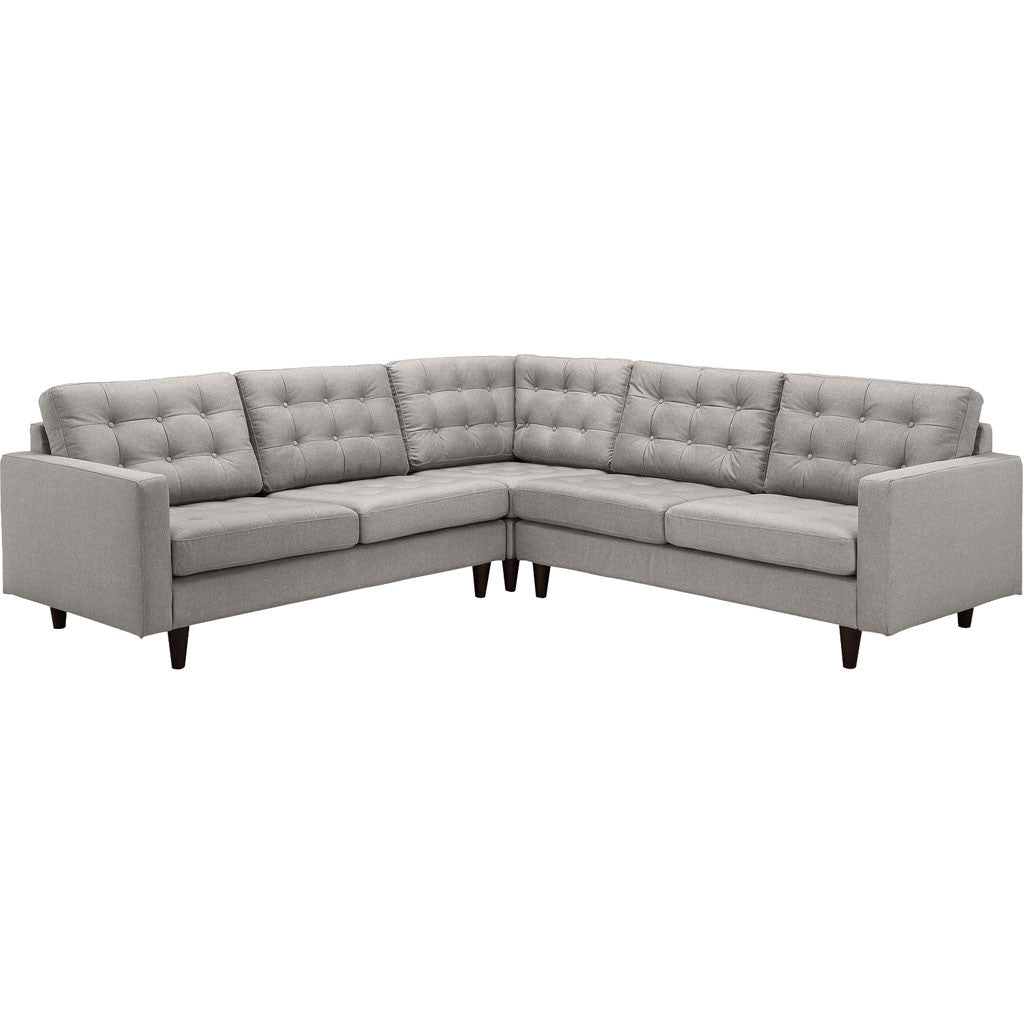 Era Fabric Corner Sectional Sofa Light Gray